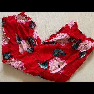 Vintage floral midi skirt